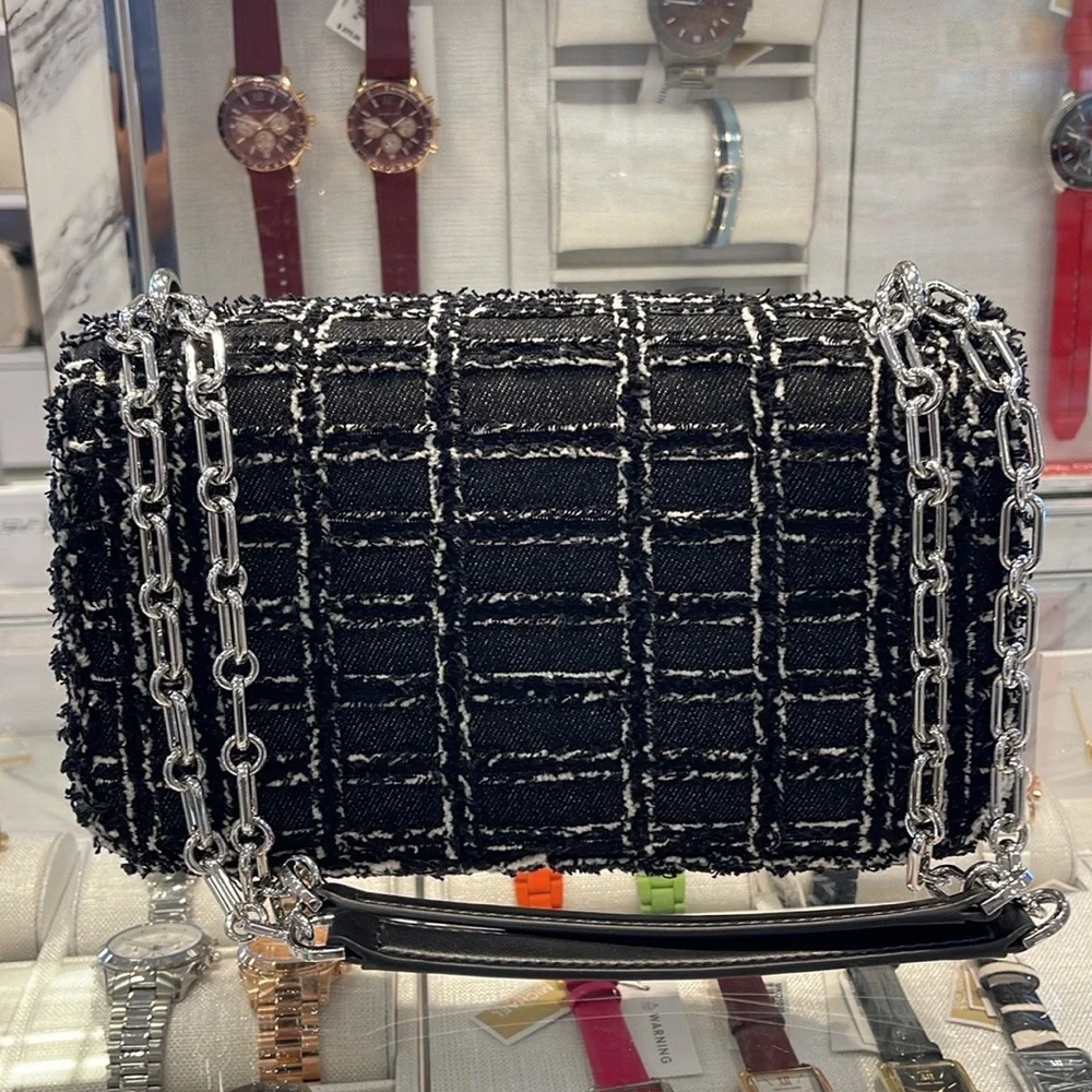 MICHAEL KORS
Tribeca Large Frayed Denim Shoulder Crossbody Bag
NWT - Picture 9 of 16